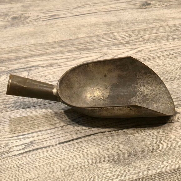 Handmade Other - Vintage Metal Grain Scoop Shovel Rustic Farmhouse Primitive Antique Steel Tool